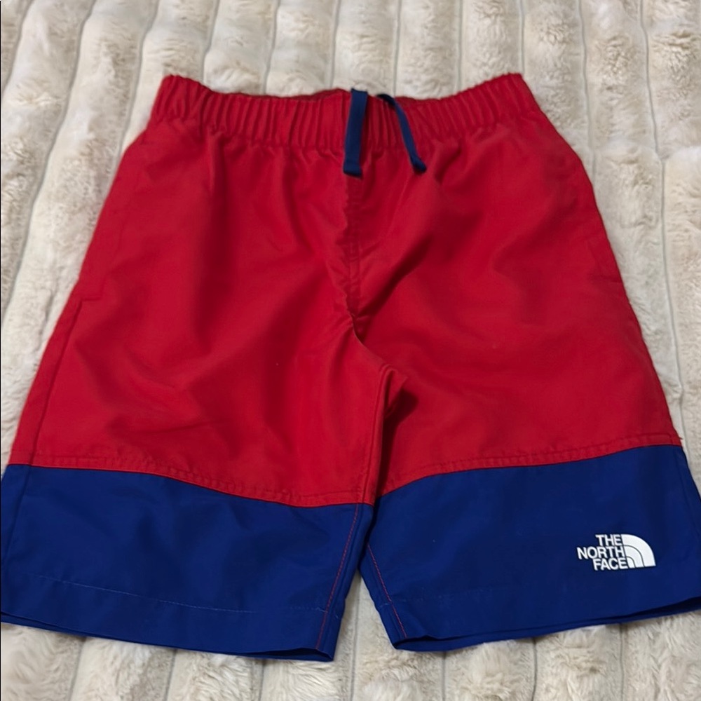 The North Face Kids Red and Blue Shorts